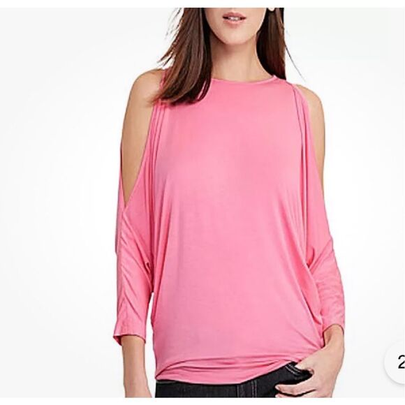 Lauren Ralph Lauren Women's Cutout-Shoulder Jersey piece Rose Top Size M NWT - Picture 1 of 8